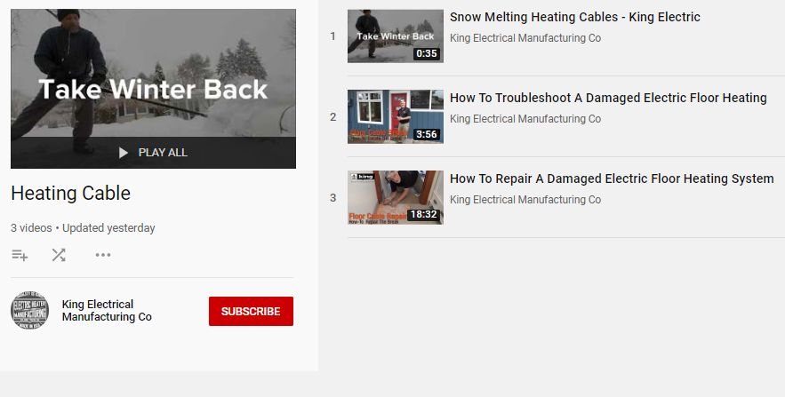 Heating Cable Playlist