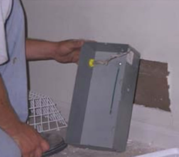 left side of wall can