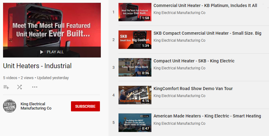 Unit Heater Playlist